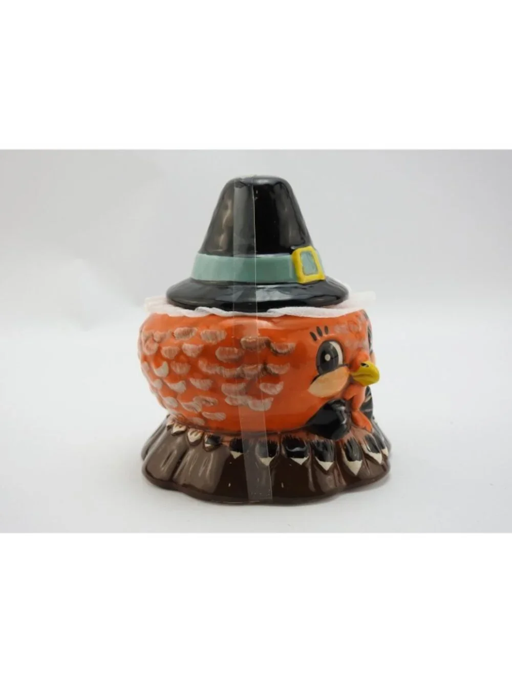Johanna Parker Thanksgiving Turkey Witch Hat Ceramic Cookie Jar Canister 6